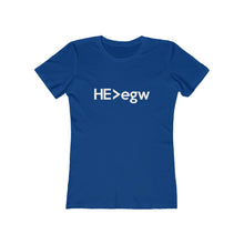 Load image into Gallery viewer, He Is Greater Than EGW Women's Tee - Adventist Apparel