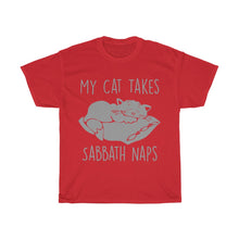 Load image into Gallery viewer, My Cat Takes Sabbath Naps Unisex Tee - Adventist Apparel