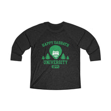 Load image into Gallery viewer, Happy Sabbath University Baseball Tee - Adventist Apparel