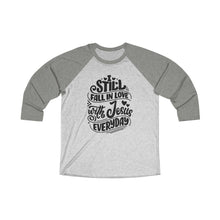 Load image into Gallery viewer, Fall In Love With Jesus Everyday Baseball Tee - Adventist Apparel