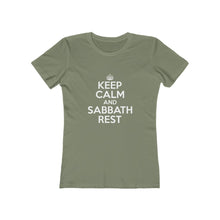 Load image into Gallery viewer, Keep Calm Sabbath Rest Women's Tee - Adventist Apparel