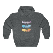 Load image into Gallery viewer, Humanity Jesus Love Unisex Hoodie - Adventist Apparel