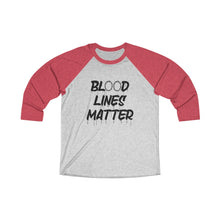 Load image into Gallery viewer, Blood Lines Matter Baseball Tee - Adventist Apparel