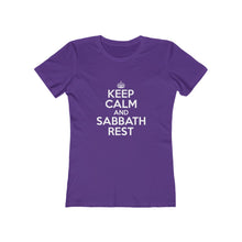 Load image into Gallery viewer, Keep Calm Sabbath Rest Women's Tee - Adventist Apparel