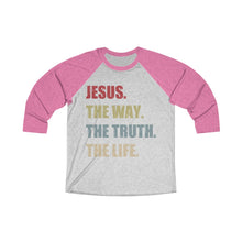 Load image into Gallery viewer, The Way The Truth The Life Baseball Tee - Adventist Apparel
