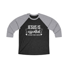 Load image into Gallery viewer, Jesus Is Essential Baseball Tee - Adventist Apparel