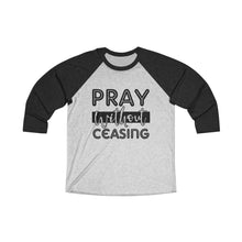 Load image into Gallery viewer, Pray Without Ceasing Baseball Tee - Adventist Apparel