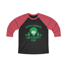 Load image into Gallery viewer, Happy Sabbath University Baseball Tee - Adventist Apparel