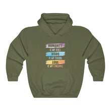 Load image into Gallery viewer, Humanity Jesus Love Unisex Hoodie - Adventist Apparel