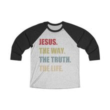 Load image into Gallery viewer, The Way The Truth The Life Baseball Tee - Adventist Apparel