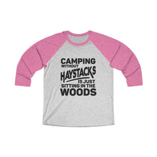 Load image into Gallery viewer, Camping Without Haystacks Baseball Tee - Adventist Apparel