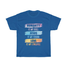 Load image into Gallery viewer, Humanity Jesus Love Unisex Tee - Adventist Apparel
