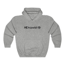 Load image into Gallery viewer, HE is greater than Covid-19 Hoodie - Adventist Apparel