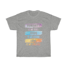 Load image into Gallery viewer, Humanity Jesus Love Unisex Tee - Adventist Apparel