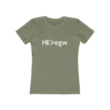 Load image into Gallery viewer, He Is Greater Than EGW Women's Tee - Adventist Apparel