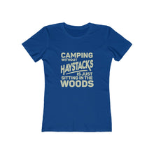 Load image into Gallery viewer, Camping Without Haystacks Women's Tee - Adventist Apparel