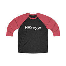 Load image into Gallery viewer, HE Is Greater Than EGW Baseball Tee - Adventist Apparel