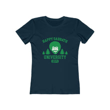 Load image into Gallery viewer, Happy Sabbath University Women's Tee - Adventist Apparel