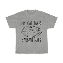 Load image into Gallery viewer, My Cat Takes Sabbath Naps Unisex Tee - Adventist Apparel
