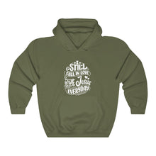 Load image into Gallery viewer, Fall In Love With Jesus Everyday Hoodie - Adventist Apparel
