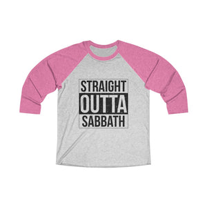 Straight Outta Sabbath Baseball Tee - Adventist Apparel