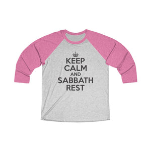 Keep Calm Sabbath Rest Baseball Tee - Adventist Apparel