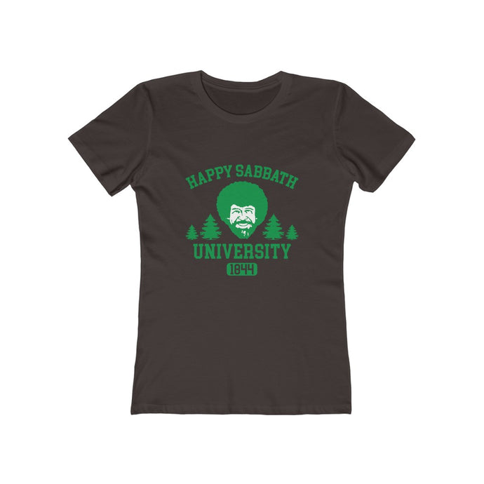 Happy Sabbath University Women's Tee - Adventist Apparel