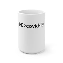Load image into Gallery viewer, He Is Greater Than Covid-19 Mug - Adventist Apparel
