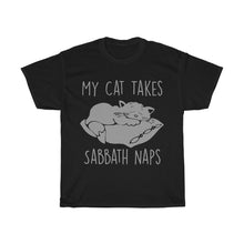 Load image into Gallery viewer, My Cat Takes Sabbath Naps Unisex Tee - Adventist Apparel
