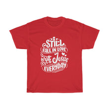 Load image into Gallery viewer, Fall In Love With Jesus Everyday Unisex Tee - Adventist Apparel

