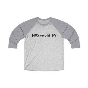 HE Is Greater Than Covid-19 Baseball Tee - Adventist Apparel
