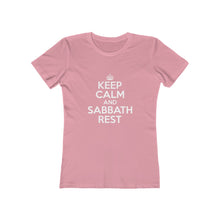 Load image into Gallery viewer, Keep Calm Sabbath Rest Women&#39;s Tee - Adventist Apparel
