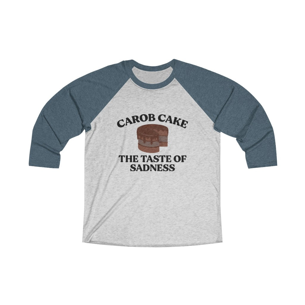 Carob Cake Sadness Baseball Tee - Adventist Apparel