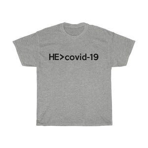 He Is Greater Than Covid-19 Unisex Tee - Adventist Apparel