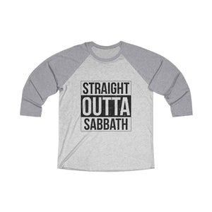 Straight Outta Sabbath Baseball Tee - Adventist Apparel