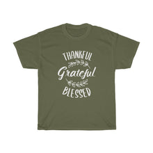 Load image into Gallery viewer, Grateful Thankful Blessed Unisex Tee - Adventist Apparel
