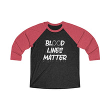 Load image into Gallery viewer, Blood Lines Matter Baseball Tee - Adventist Apparel
