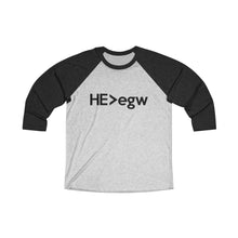 Load image into Gallery viewer, HE Is Greater Than EGW Baseball Tee - Adventist Apparel
