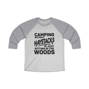 Camping Without Haystacks Baseball Tee - Adventist Apparel