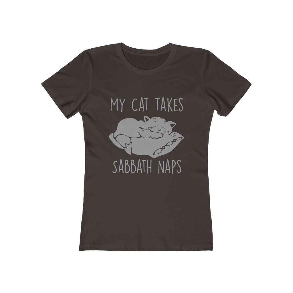 My Cat Takes Sabbath Naps Women's Tee - Adventist Apparel