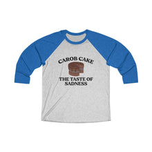 Load image into Gallery viewer, Carob Cake Sadness Baseball Tee - Adventist Apparel
