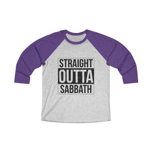 Straight Outta Sabbath Baseball Tee - Adventist Apparel