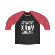 Load image into Gallery viewer, Straight Outta Sabbath Baseball Tee - Adventist Apparel
