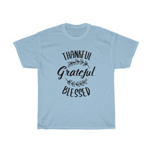 Load image into Gallery viewer, Grateful Thankful Blessed Unisex Tee - Adventist Apparel
