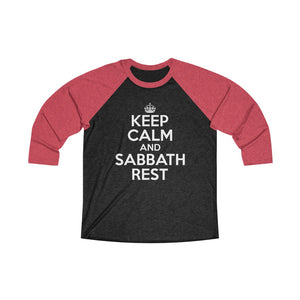 Keep Calm Sabbath Rest Baseball Tee - Adventist Apparel