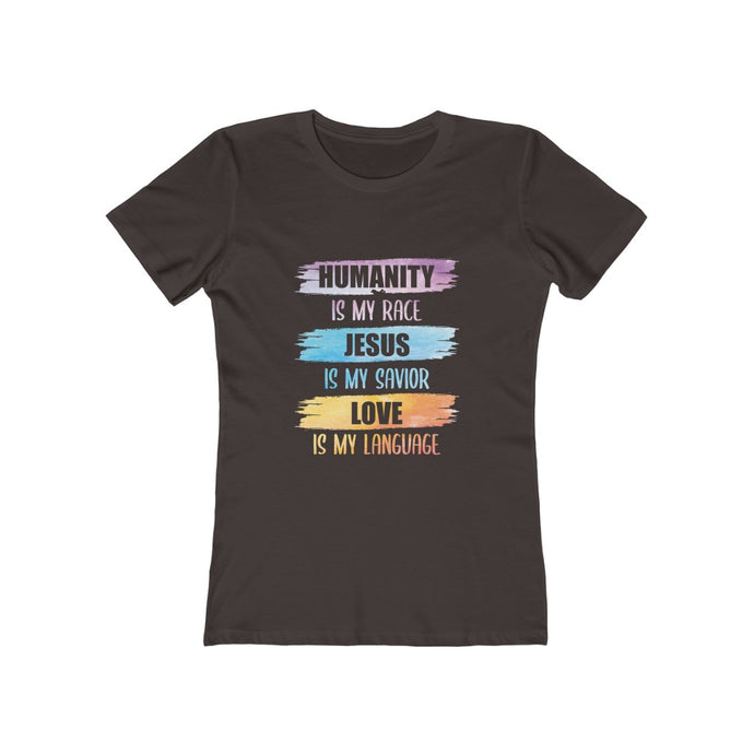 Humanity Jesus Love Women's Tee - Adventist Apparel