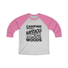 Load image into Gallery viewer, Camping Without Haystacks Baseball Tee - Adventist Apparel
