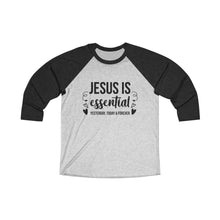 Load image into Gallery viewer, Jesus Is Essential Baseball Tee - Adventist Apparel
