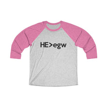 Load image into Gallery viewer, HE Is Greater Than EGW Baseball Tee - Adventist Apparel
